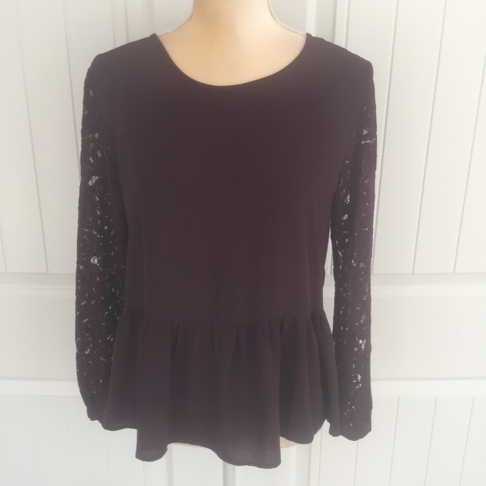 Ann Taylor LOFT swoop neck blouse size SP